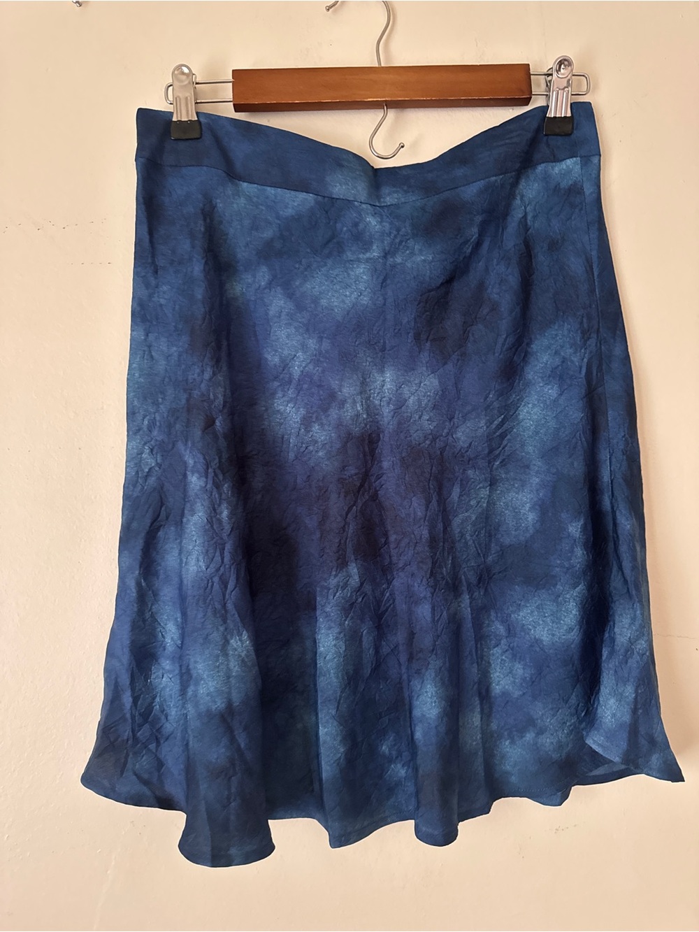 NWOT Free People Blue Tie-Dye A-Line Mini Skirt - Size 12 - Picture 4 of 6
